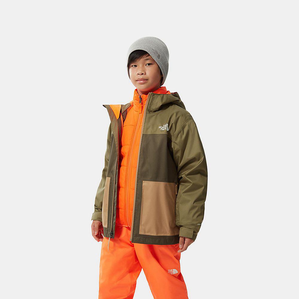 The North Face Freedom Triclimate Αγόρια Μπουφάν 3 Σε 1 - Ελιά Πρασινο (NSFV79456)